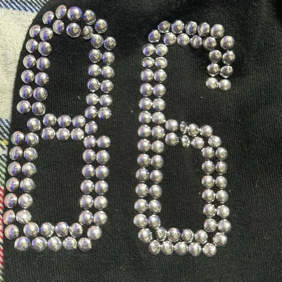 EXTREMELY RARE -PINK Victoria's Secret Black Rhinestone Zip Hoodie & Joggers - Picture 8 of 12